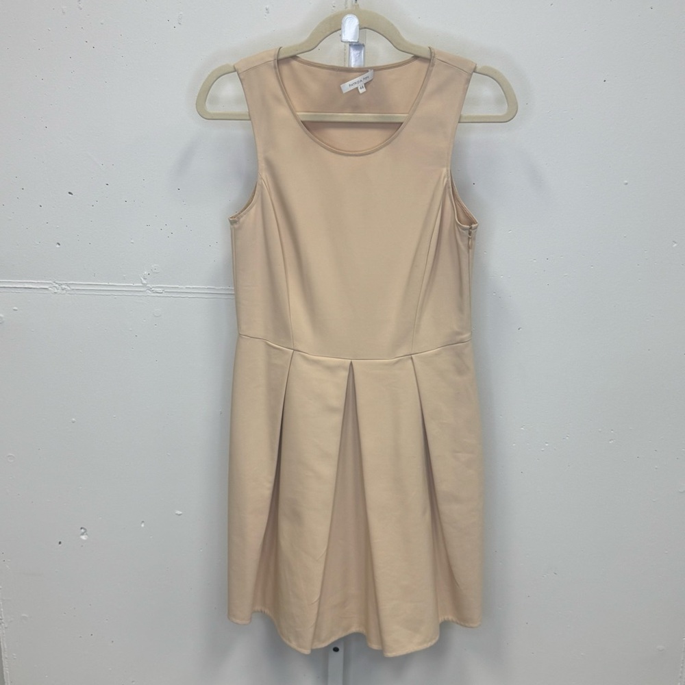 Patrizia Pepe Classic Neutral Minimalist A-line Sleeveless Mini Dress Medium SZ8